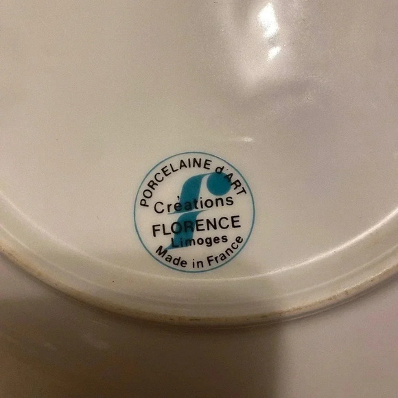 Luncheon of Boating Party Porcelain Home Office Decor 9.5” Plate Made in French - Picture 3 of 5